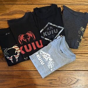 Small KUIU Kids Short Sleeve Tees Lot - Black, Red, and Gray